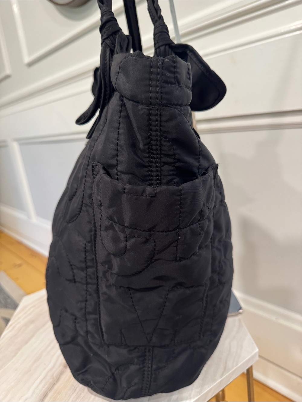 Marc Jacobs Bag Large Standard Supply Logo Stitched Black Weekender Travel Tote - Picture 7 of 17